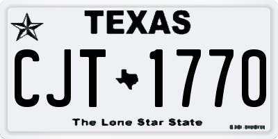 TX license plate CJT1770