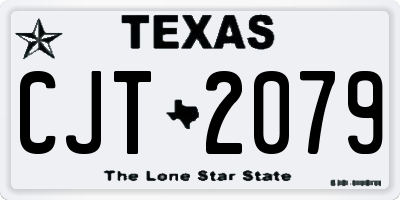 TX license plate CJT2079