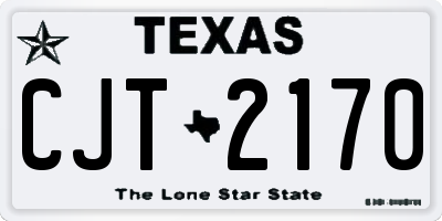 TX license plate CJT2170