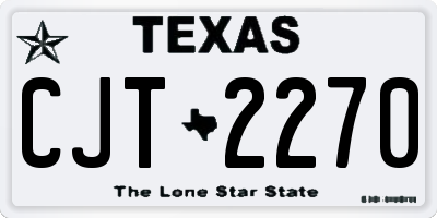 TX license plate CJT2270