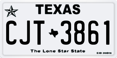 TX license plate CJT3861