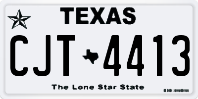 TX license plate CJT4413