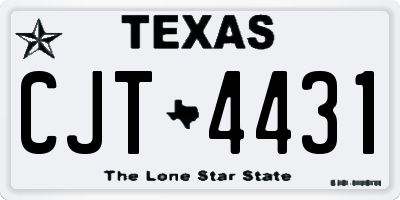 TX license plate CJT4431