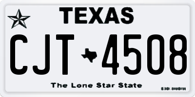 TX license plate CJT4508