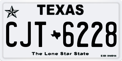 TX license plate CJT6228