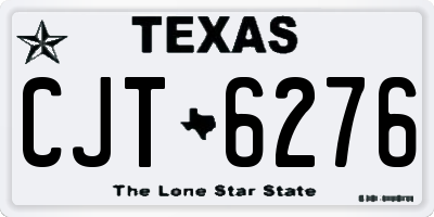TX license plate CJT6276