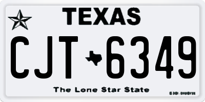 TX license plate CJT6349