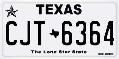 TX license plate CJT6364