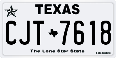 TX license plate CJT7618
