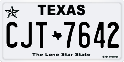 TX license plate CJT7642