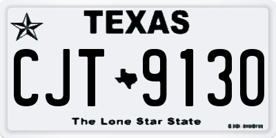 TX license plate CJT9130