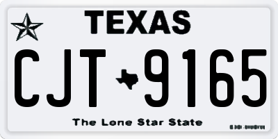 TX license plate CJT9165