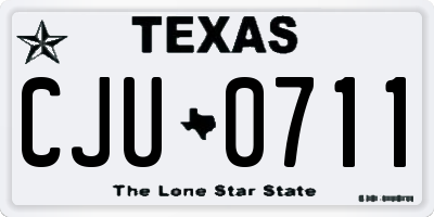 TX license plate CJU0711