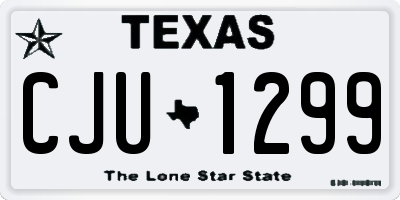 TX license plate CJU1299