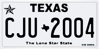 TX license plate CJU2004