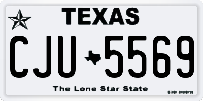 TX license plate CJU5569