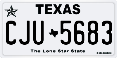 TX license plate CJU5683