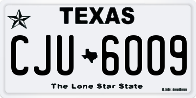 TX license plate CJU6009