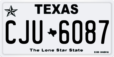 TX license plate CJU6087