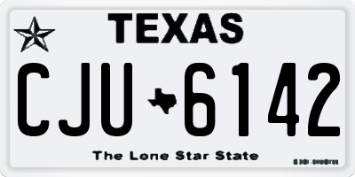 TX license plate CJU6142