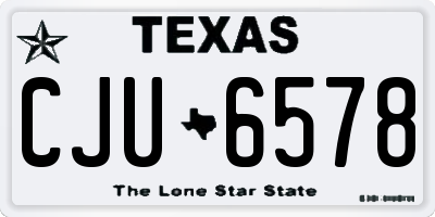 TX license plate CJU6578