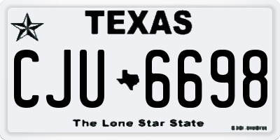 TX license plate CJU6698