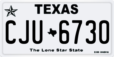TX license plate CJU6730