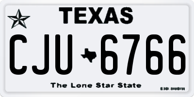 TX license plate CJU6766