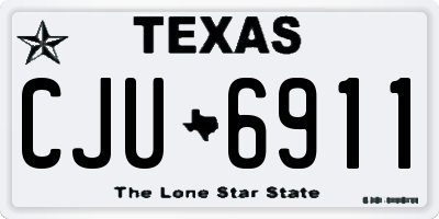 TX license plate CJU6911