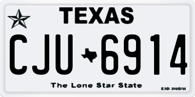 TX license plate CJU6914