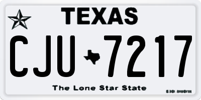 TX license plate CJU7217