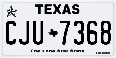TX license plate CJU7368