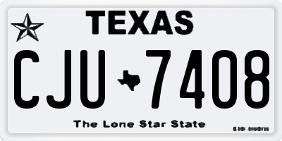 TX license plate CJU7408