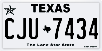 TX license plate CJU7434
