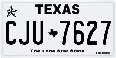 TX license plate CJU7627
