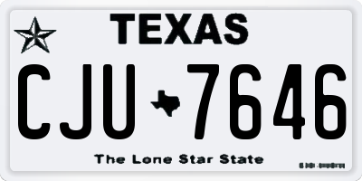 TX license plate CJU7646