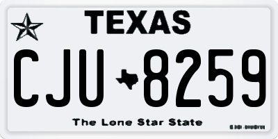 TX license plate CJU8259
