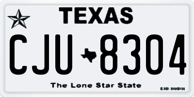 TX license plate CJU8304