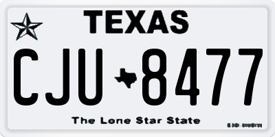TX license plate CJU8477