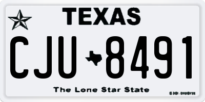 TX license plate CJU8491
