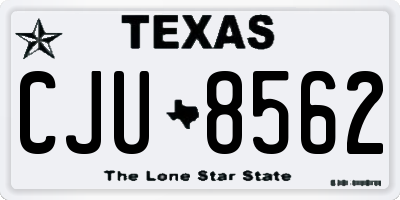 TX license plate CJU8562