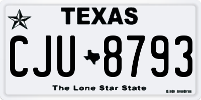 TX license plate CJU8793