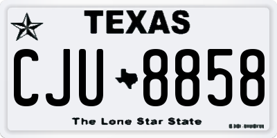 TX license plate CJU8858