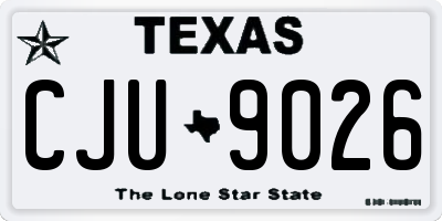 TX license plate CJU9026