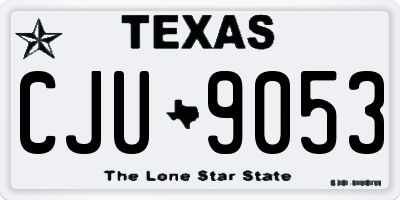 TX license plate CJU9053