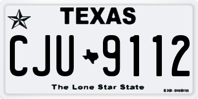 TX license plate CJU9112