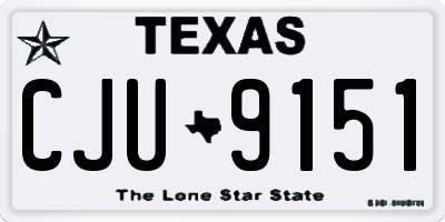 TX license plate CJU9151