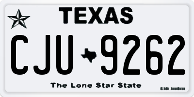 TX license plate CJU9262