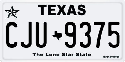 TX license plate CJU9375