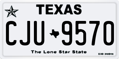 TX license plate CJU9570
